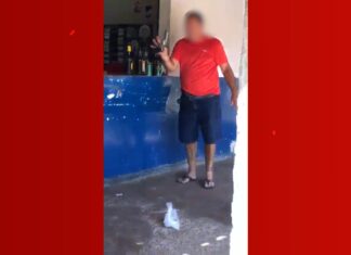 Policial militar aposentado saca arma em bar e faz ameaça: ‘Quem vai morrer primeiro?’; VÍDEO