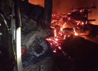 VÍDEO: Batida entre caminhão e carro deixa motorista carbonizado e causa incêndio nas margens de rodovia