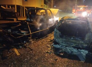 Incêndio destrói veículos que estavam apreendidos no pátio do Detran de Araguaína