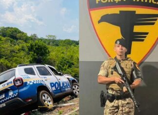 Soldado morre e outro militar fica ferido após viatura capotar na TO-040