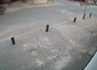 VÍDEO: Câmera registra momento que moto atropela adolescente de bicicleta em cruzamento