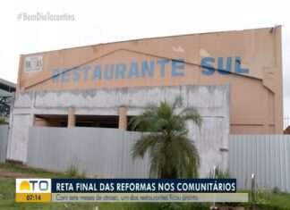 Com sete meses de atraso, obras dos restaurantes comunitários de Palmas chegam na reta final