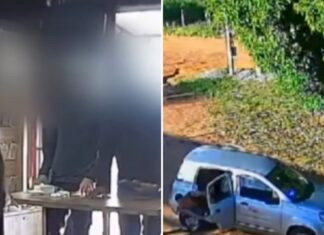 Câmeras registram assalto e fuga de suspeitos para matagal onde morreram durante confronto com polícia; assista