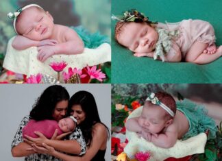 Maternidade eternizada: casal de fotógrafas que faz ensaios newborn vive emoção de registrar crescimento da filha mês a mês