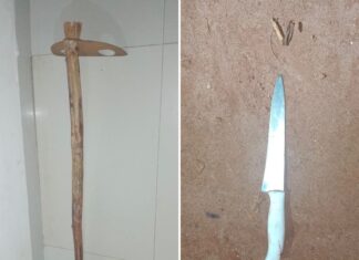 Briga entre pai e filho termina com os dois feridos com golpes de faca e enxada