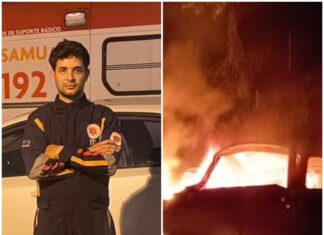 Equipe do Samu faz homenagem a técnico de enfermagem que morreu carbonizado em acidente: ‘Tinha a vida pela frente’