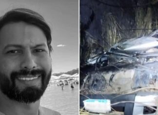 Gerente de negócios morre após carro capotar e sair da pista na BR-242