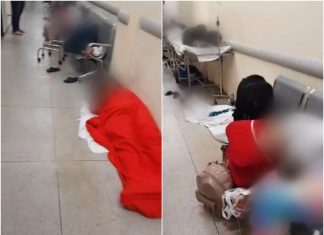 Vídeo mostra pacientes deitados no chão e recebendo medicação em cadeiras nos corredores do HGP