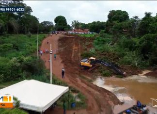 Construção de acessos para transporte de passageiros e veículos é iniciada quase um mês após queda de ponte entre TO e MA