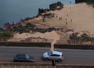 Parte de ponte entre o TO e o MA que não desabou começa a ser perfurada para receber explosivos de demolição