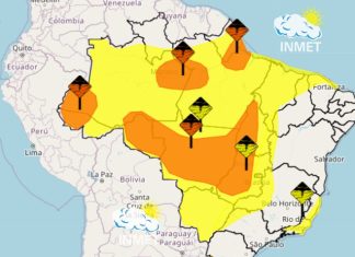 Semana começa com três alertas de chuvas que cobrem todas as regiões do Tocantins