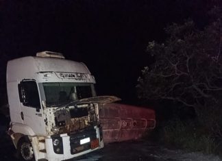 Caminhão tomba e derrama 20 mil litros de gasolina na TO-070 após motorista cochilar ao volante, diz polícia