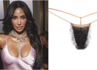 Kim Kardashian lança calcinha com pelos pubianos de mentira; peça custa quase 200 reais