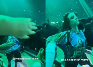 Billie Eilish cai em show após ter braço puxada por fã na grade
