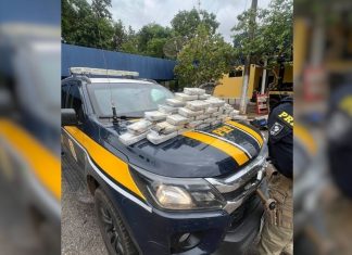 PRF apreende mais de 50 kg de cocaína transportada em carro na BR-153