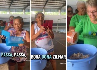Idosas viralizam e divertem web ao gravar trend montando salada de frutas; VÍDEO