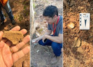 Família descobre sítio arqueológico durante escavação para construir cerca em fazenda no Tocantins