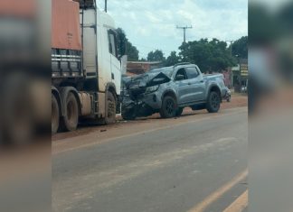 Acidente envolvendo caminhonete e caminhão deixa um morto na TO-335