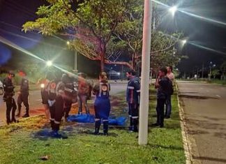 Jovem é encontrado morto no canteiro de avenida em Palmas após acidente