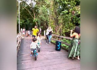 Cantora faz ‘blitz’ com caixa de som em pista de caminhada e frequentadores caem na dança; assista