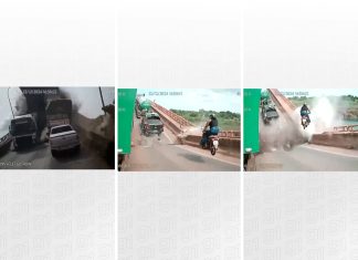 Novas imagens mostram momento em que caminhões e moto são arremessados em desabamento de ponte entre TO e MA