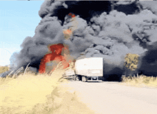 Acidente entre caminhões na BR-153 deixa vítima carbonizada em Crixás do Tocantins