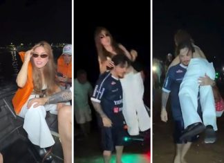 Após atravessar rio de voadeira, Manu Bahtidão é carregada no colo para fazer show em praia no TO; VÍDEO